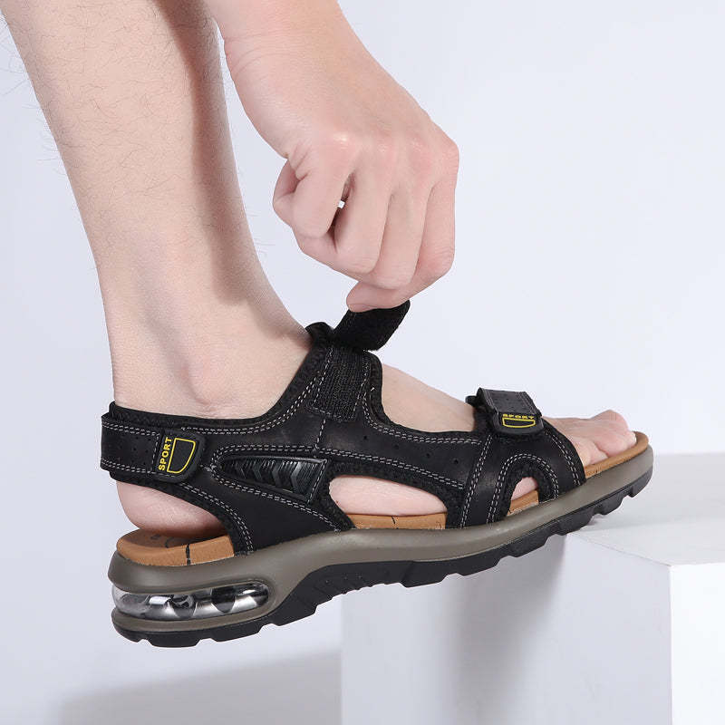 Summer Leather Non-Slip Men's Sandals-My Soft Slipper