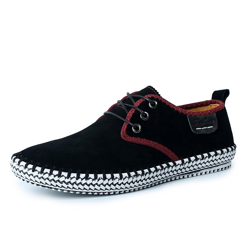 Breathable Outdoor Flat Leather Walking Shoes-My Soft Slipper
