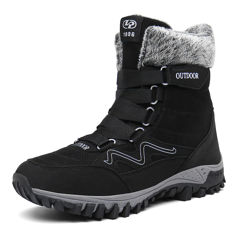 Plush Warm Men Ankle Waterproof Boots-My Soft Slipper