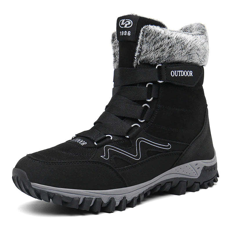 Plush Warm Men Ankle Waterproof Boots-My Soft Slipper