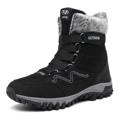 Plush Warm Men Ankle Waterproof Boots-My Soft Slipper