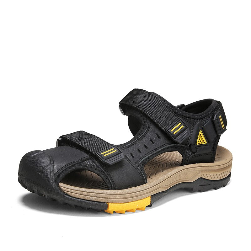 Summer Men Genuine Leather Sandals-My Soft Slipper