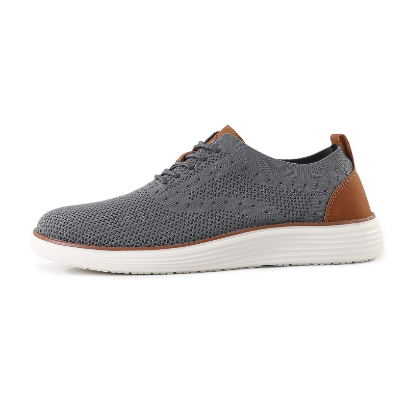 Knit Lace-Up Sneakers – Lightweight Design With Supportive EVA Sole-My Soft Slipper