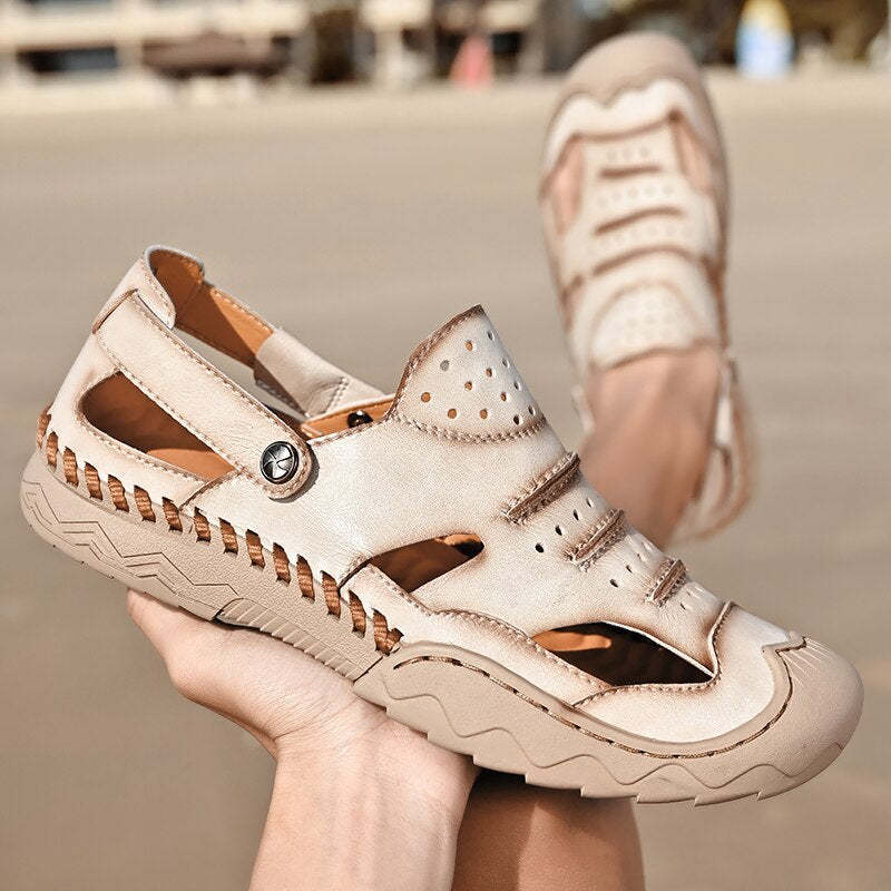 Outdoor Genuine Leather Beach Sandals-My Soft Slipper