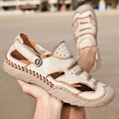 Outdoor Genuine Leather Beach Sandals-My Soft Slipper