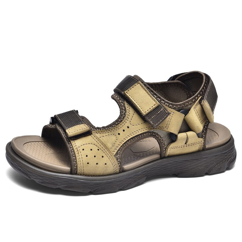 Men's Comfortable Summer Leather Sandals-My Soft Slipper