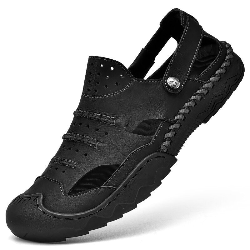 Outdoor Genuine Leather Beach Sandals-My Soft Slipper