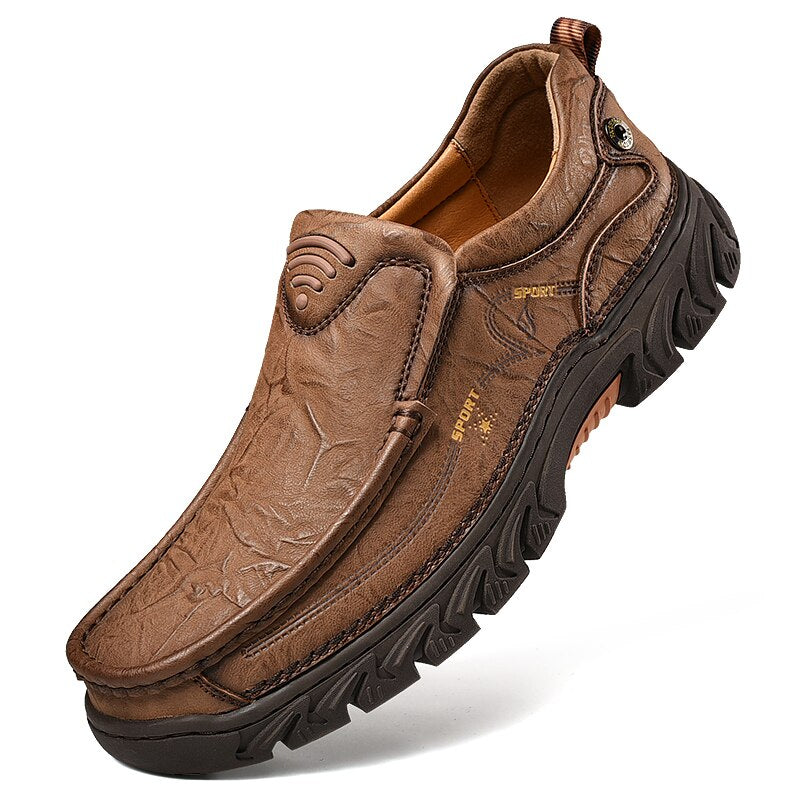 Men's Genuine Leather Casual Shoes-My Soft Slipper