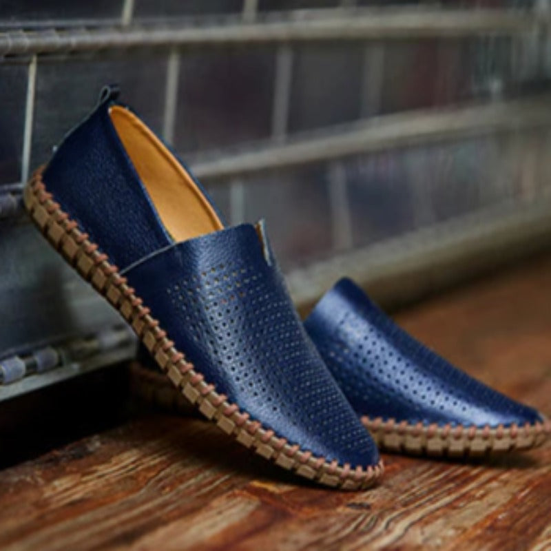 Genuine Fashion Leather Men's Loafers-My Soft Slipper