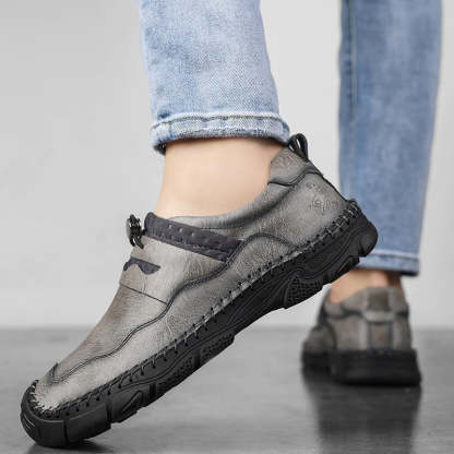 Split Leather Comfortable Casual Men's Shoes-My Soft Slipper