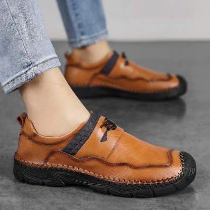 Split Leather Comfortable Casual Men's Shoes-My Soft Slipper
