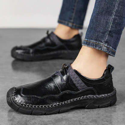 Split Leather Comfortable Casual Men's Shoes-My Soft Slipper
