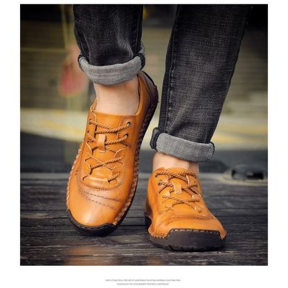 Comfortable Leather Men's Casual Shoes-My Soft Slipper