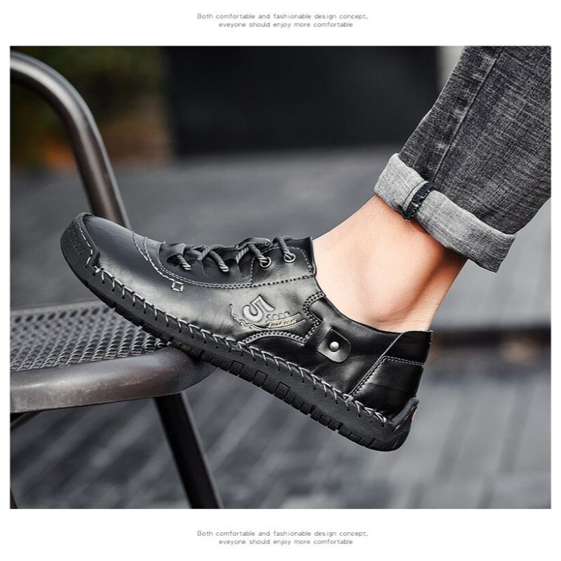 Comfortable Leather Men's Casual Shoes-My Soft Slipper