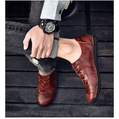 Comfortable Leather Men's Casual Shoes-My Soft Slipper
