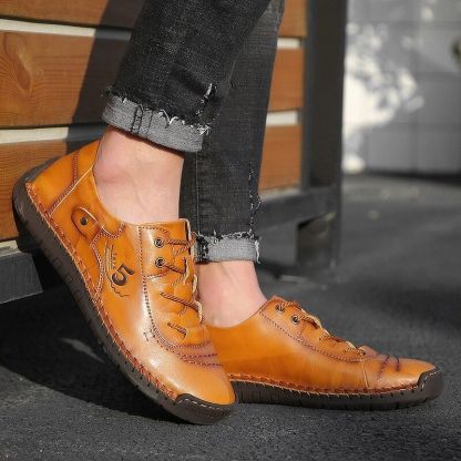 Comfortable Leather Men's Casual Shoes-My Soft Slipper