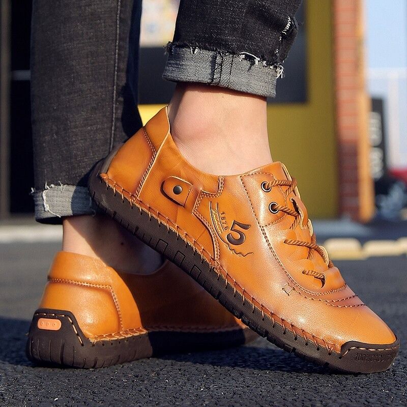 Comfortable Leather Men's Casual Shoes-My Soft Slipper