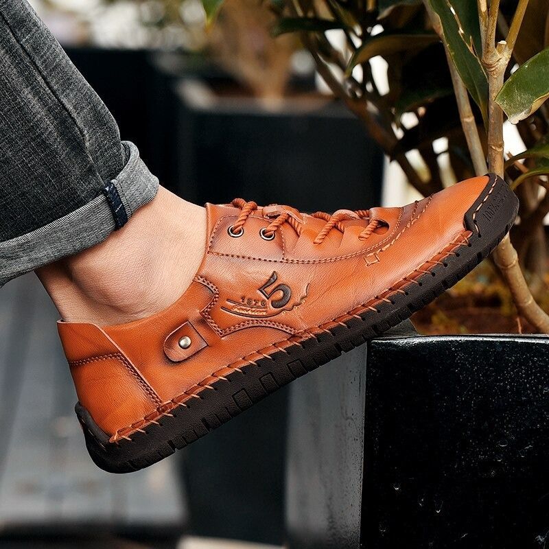 Comfortable Leather Men's Casual Shoes-My Soft Slipper