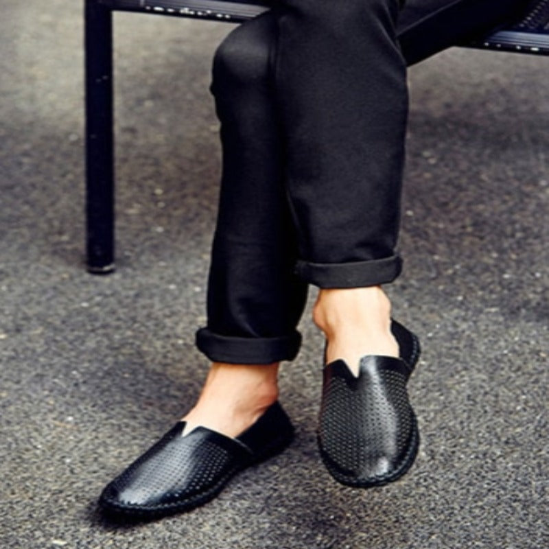 Genuine Fashion Leather Men's Loafers-My Soft Slipper