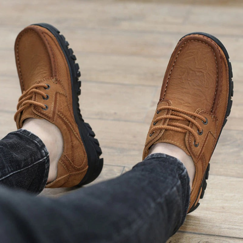 Genuine Leather Men Flats Loafers-My Soft Slipper