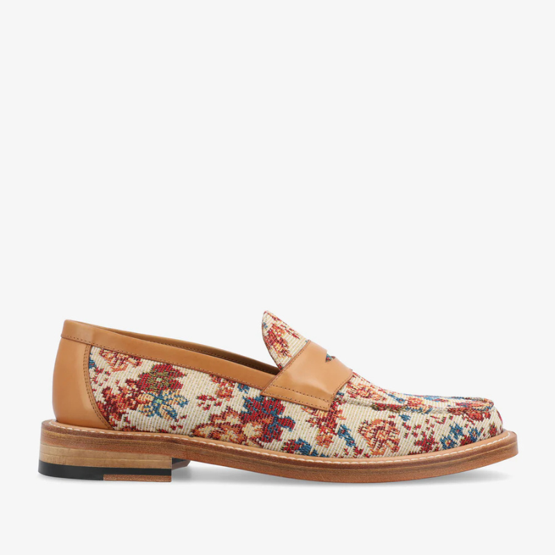 Check Canvas And Leather Blake Stitch Loafer