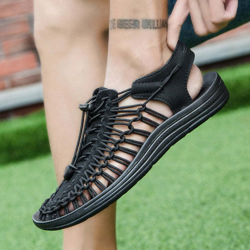 Handmade Weaving Design Breathable Sandals For Men-My Soft Slipper