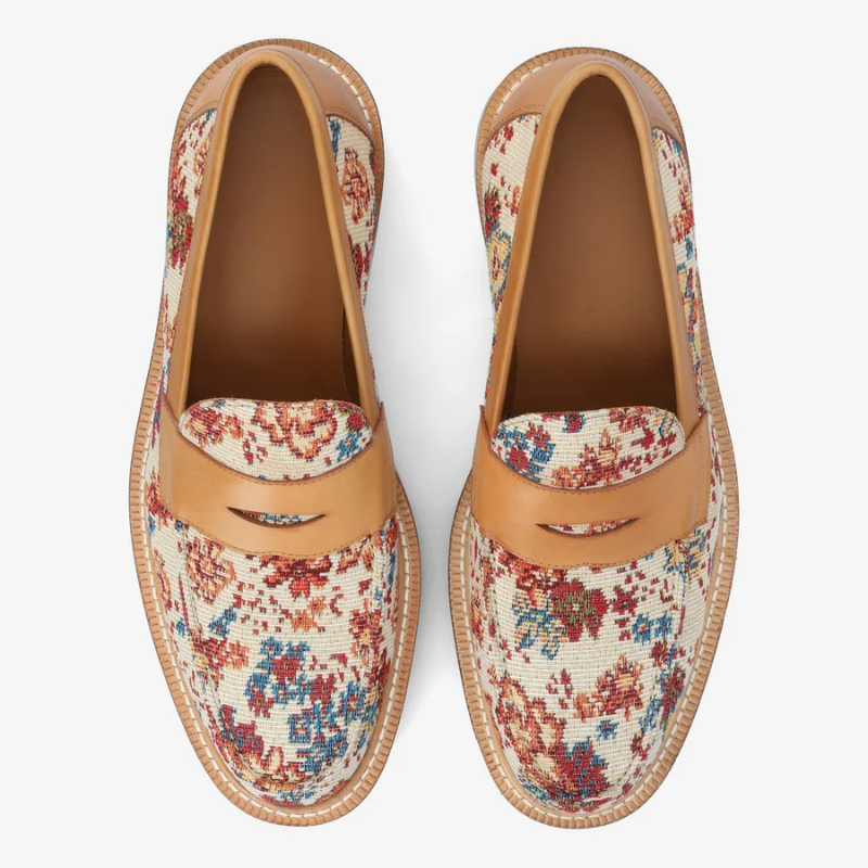Check Canvas And Leather Blake Stitch Loafer