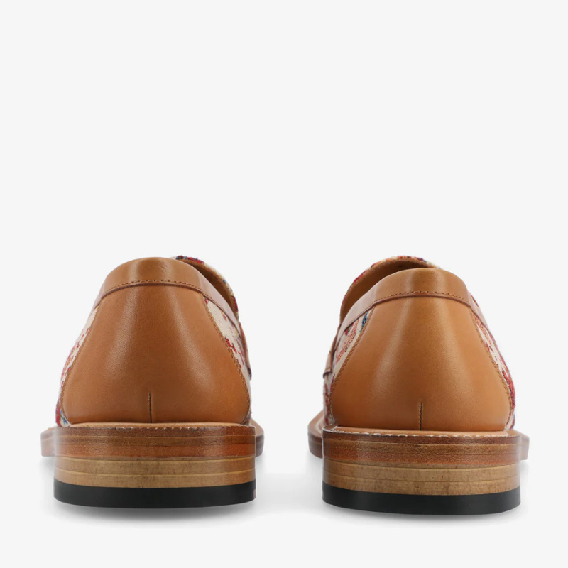 Check Canvas And Leather Blake Stitch Loafer