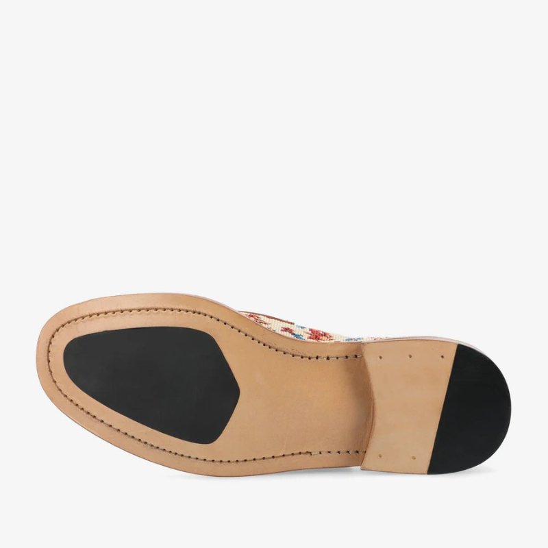 Check Canvas And Leather Blake Stitch Loafer
