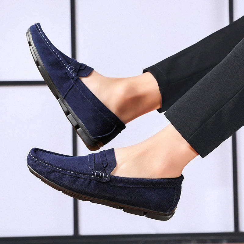 High Quality Genuine Flats Leather Loafers-My Soft Slipper
