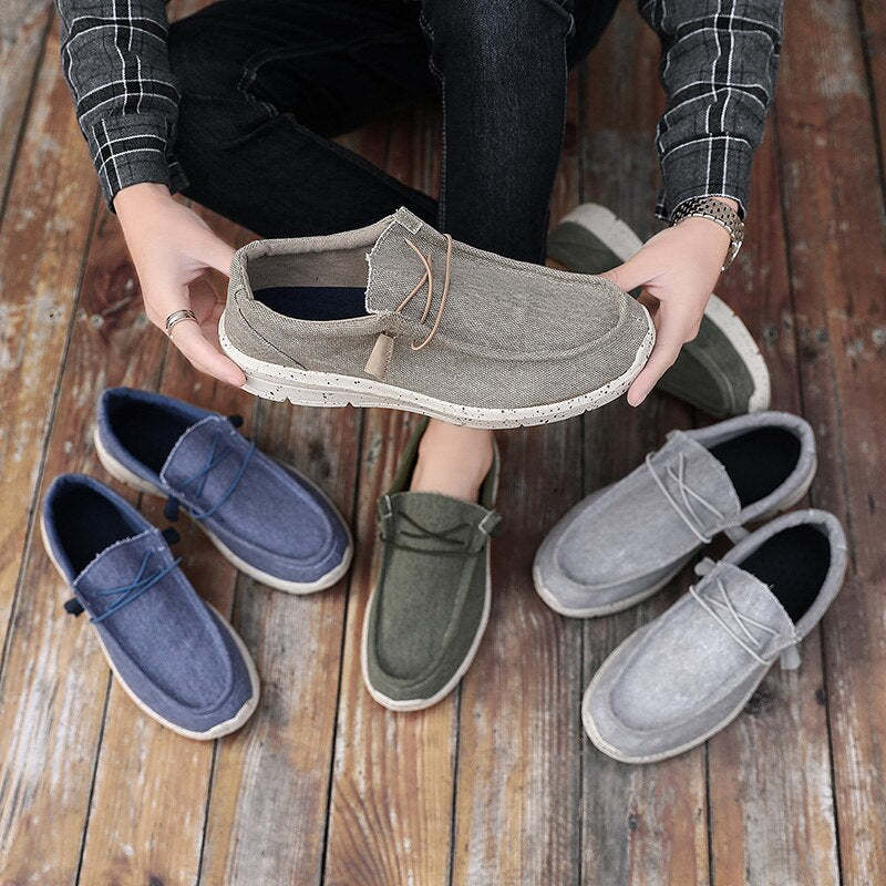 Spring Summer Men's Canvas Shoes-My Soft Slipper