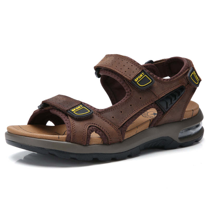 Summer Leather Non-Slip Men's Sandals-My Soft Slipper