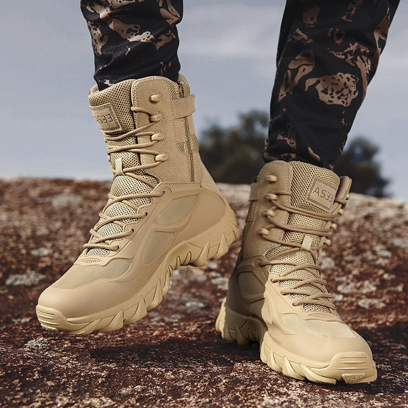 Men's Military Outdoor Ankle Boots-My Soft Slipper