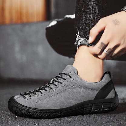 Men's Leather Outdoor Non-Slip Sneakers-My Soft Slipper