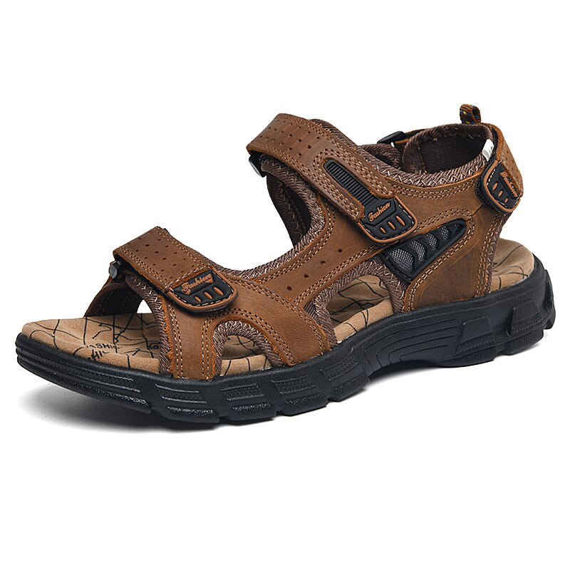 Classics Men's Summer Genuine Leather Sandals-My Soft Slipper
