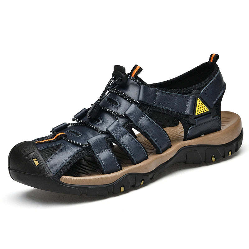 Soft Leather Roman Outdoor Men Sandals-My Soft Slipper
