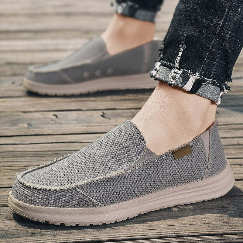 Summer Denim Canvas Men Breathable Casual Shoes-My Soft Slipper