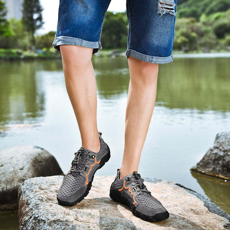 Men Casual Handmade Breathable Mesh Shoes-My Soft Slipper