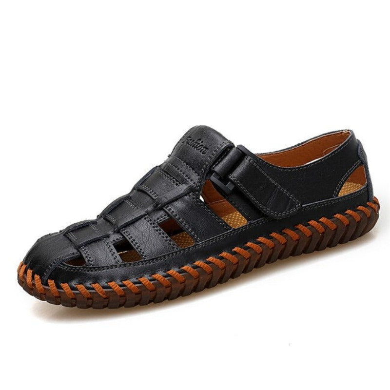 High Quality Genuine Leather Sandals-My Soft Slipper