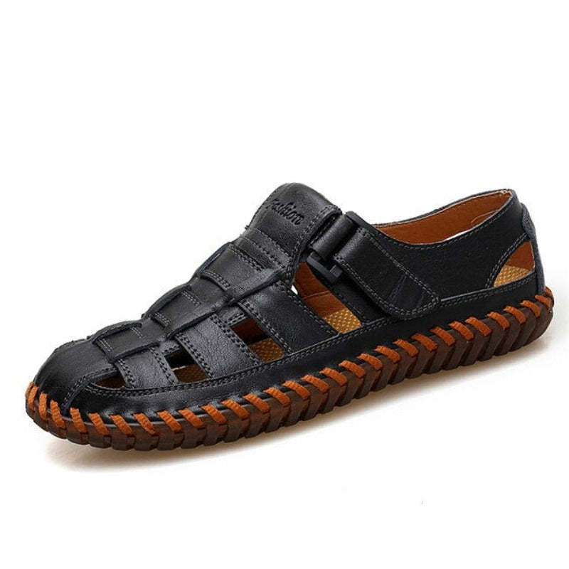 High Quality Genuine Leather Sandals-My Soft Slipper