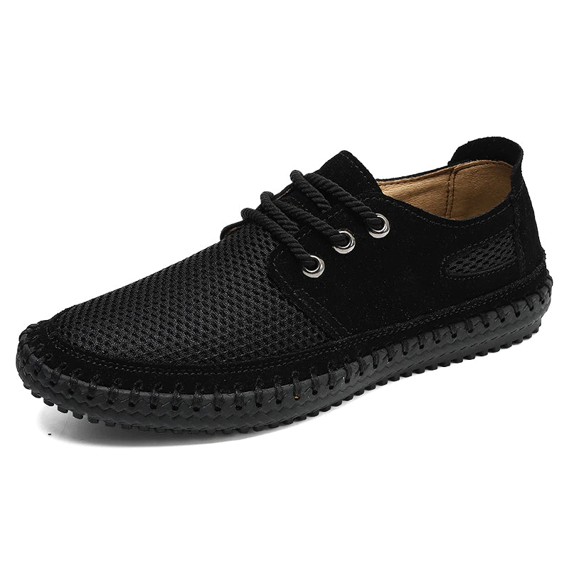 Handmade Flat Mesh Casual Men Shoes-My Soft Slipper
