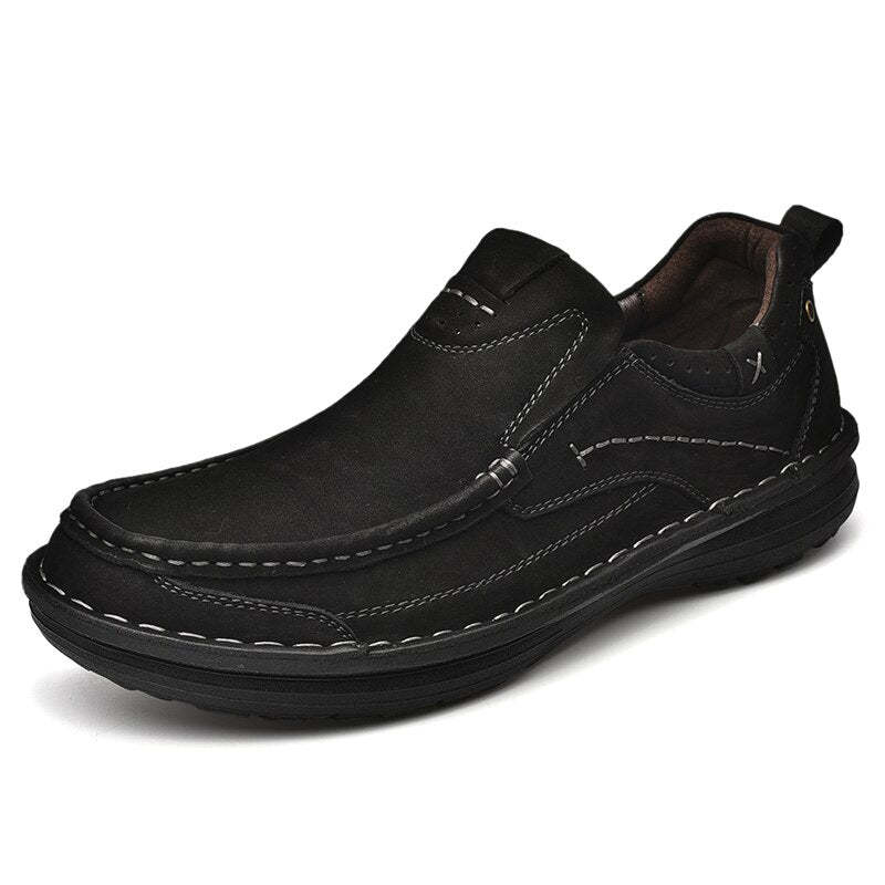 Spring Genuine Leather Men's Shoes-My Soft Slipper
