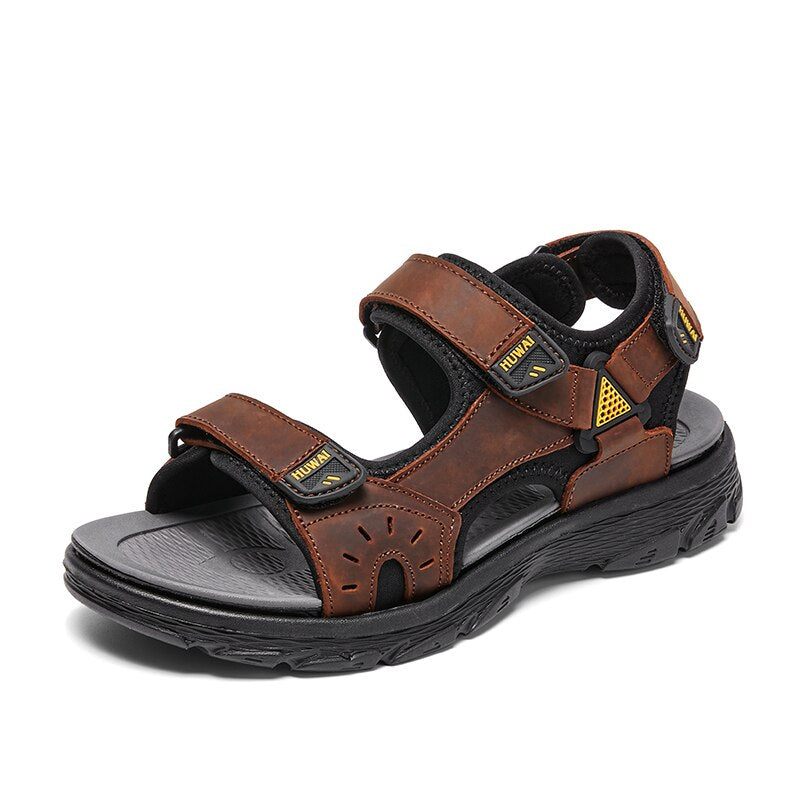 Men's Genuine Leather Summer Sandal-My Soft Slipper