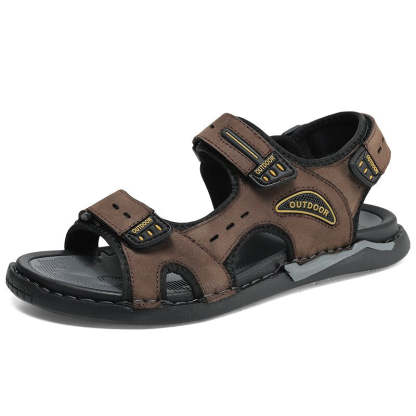 Classic Genuine Leather Men's Sandals-My Soft Slipper