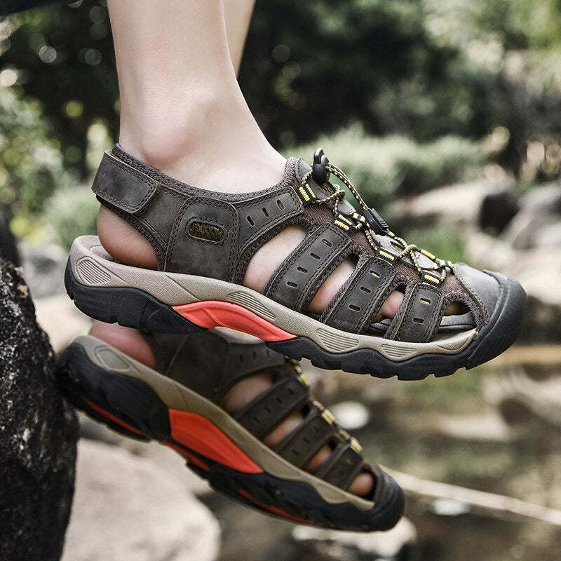 Soft Genuine Outdoor Summer Leather Sandals-My Soft Slipper