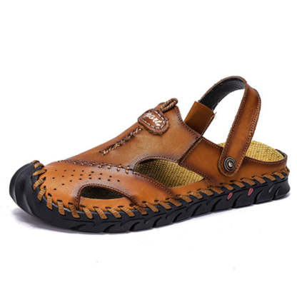 Classic Casual Comfortable Leather Men's Sandals-My Soft Slipper