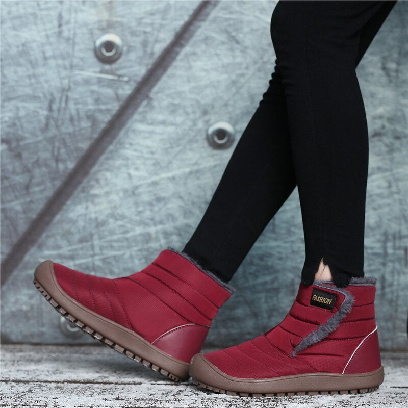 Waterproof Winter Non-Slip Ankle Boots-My Soft Slipper