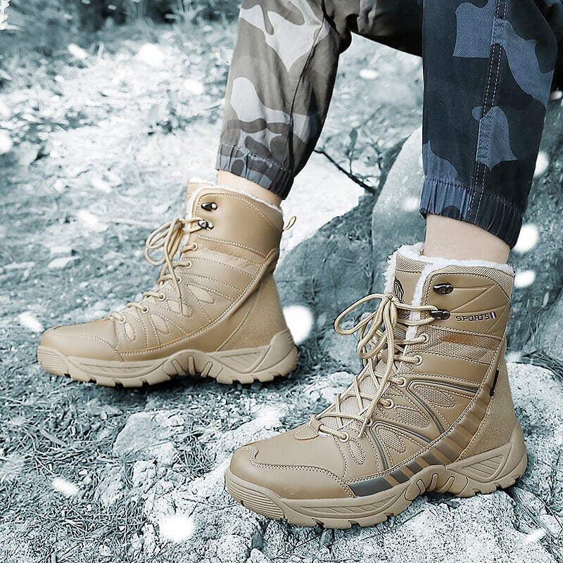 Warm Plush Snow High Top Men's Boots-My Soft Slipper