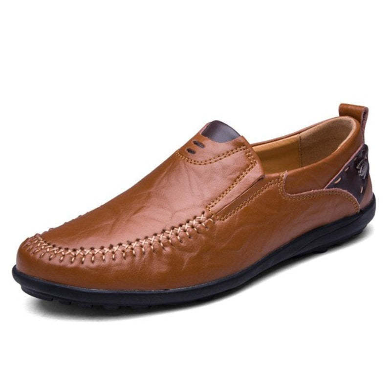 Fashion Casual Leather Loafers Shoes-My Soft Slipper