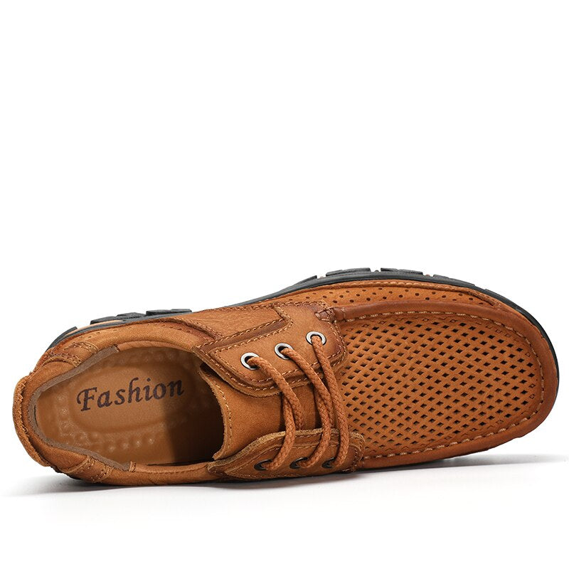 Genuine Leather Men Flats Loafers-My Soft Slipper